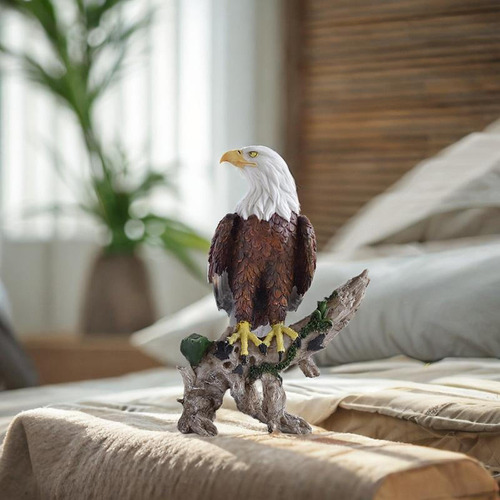 Perching Bald Eagle Statue Resin Ornament Decorative