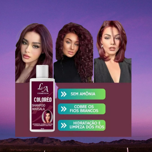Kt Shampoo E Máscara Tonalizante Marsala Intenso S/amônia