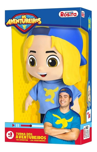 Boneco Luke Lucas Neto Infantil Os Aventureiros Vinil Azul