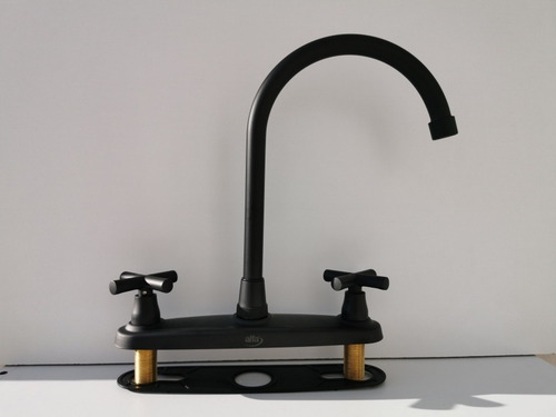 Llave Mezcladora Fregadero O Tarja Cocina Cruzeta Negro Mate