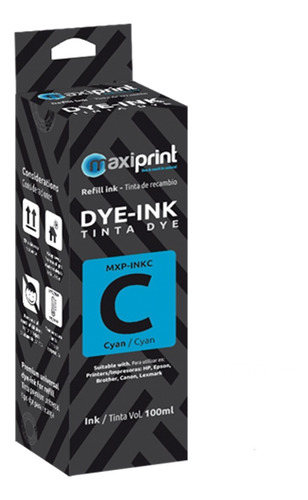 Imagen 1 de 3 de Tinta Impresora Maxiprint Universal 100ml Cyan Ui100c
