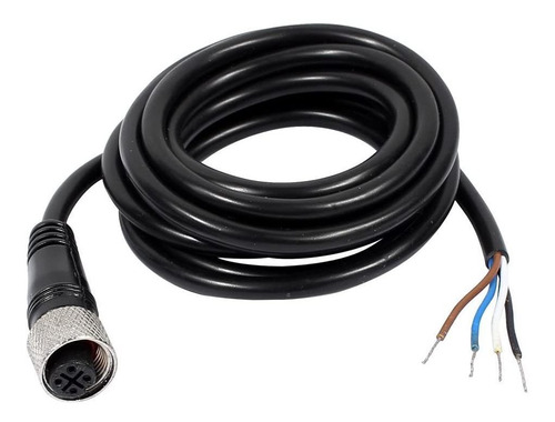 Uxcell M12 Hembra Recto Conector De 4 Pines Aviacion Ench