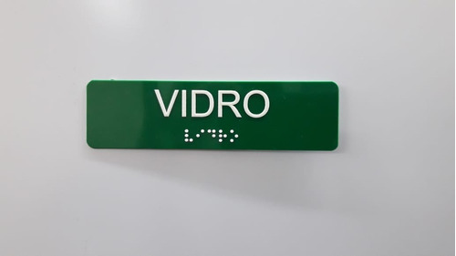 Placa Informativa Lixo Reciclável Braille E Relevo 