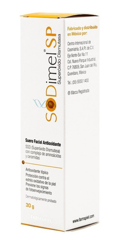 Imagen 5 de 7 de Suero Facial Antioxidante Sodimel Anti Estrés Y Arrugas 30gr