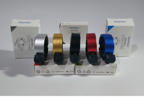 Imagen 2 de 8 de Timbre Para Bicicleta De Aluminio - Original Marca Niconico