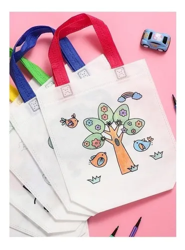 Jj 18 Piezas Arte Relleno A Mano Bolsa De Tela Para Colorear