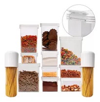 Comprar Contenedor de alimentos hermético Distribuidora PR Contenedor Tarro Fideo 2.4L color blanco - pack x 12 unidades