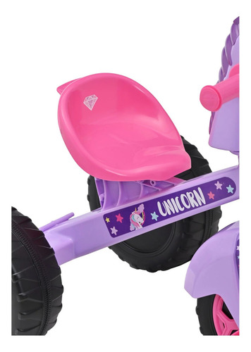 Triciclo Prinsel Trax Unicornio Luces Sonido Color Morado Morado