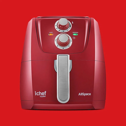 Fritadeira Airfryer Ichef Polishop Allspace Vermelho 110v