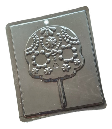 * Molde Paleta Paleton Chocolate Calavera Decorada Halloween