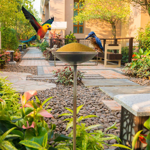 Bath De Aves Alimentador De Aves 4 Prong Garden Decoración