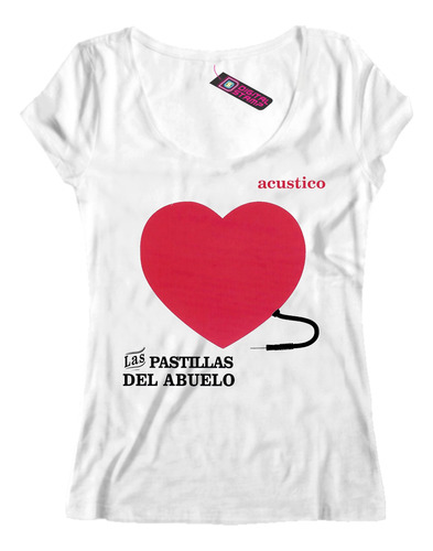 Remera Mujer Las Pastillas Del Abuelo Acustico Rn34 Dtg