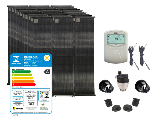 Kit Coletores Solar Para Aquecimento Piscinas 50 Metros ²