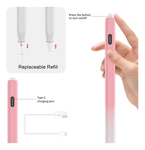 Lápiz De Lápiz Óptico Para iPad Air 2024 Pulgadas M2, De De