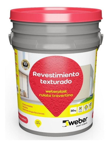 Revestimiento Weberplast Texturado Rulato Travertino 30 Kg