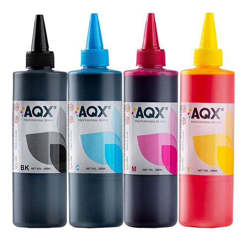 Combo Tinta Aqx P/ Hp 5525 4615 5810 5820 Gt Series 250ml Tinta Cmyk
