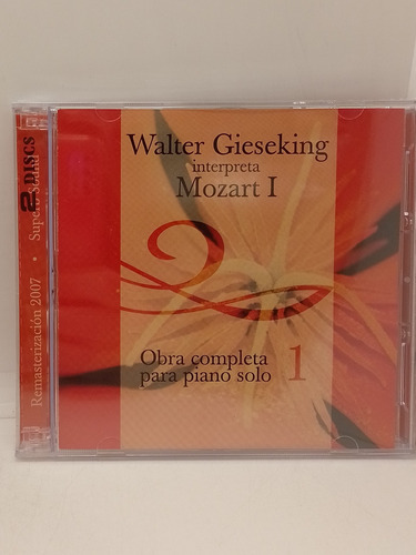 Mozart Walter Gieseking Obra Completa Para Piano Solo Cd X2 