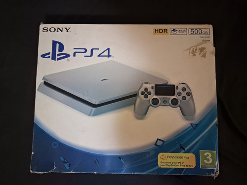 Ps4 Playstation 4 Slim Prata Silver 500gb Completo Na Caixa Prateado (Usado)