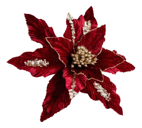 Flores Artificiales Navideñas De 26 Cm, Regalo De Navidad