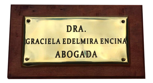 Imagen 8 de 10 de Placa Bronce Estudio Juridico, Contable, Profesionales 20x10