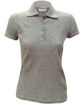 Playera Polo Dama Marca Optima - Gris Jaspe