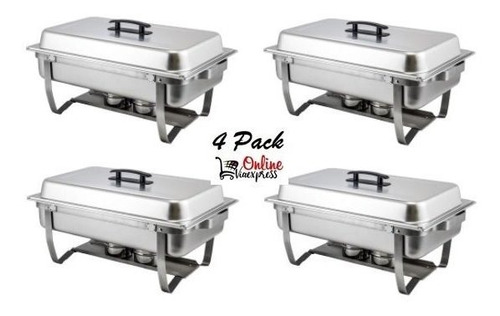 Set 4 Samovares Industrial Acero Inox De 8 Lts 2 Quemadores