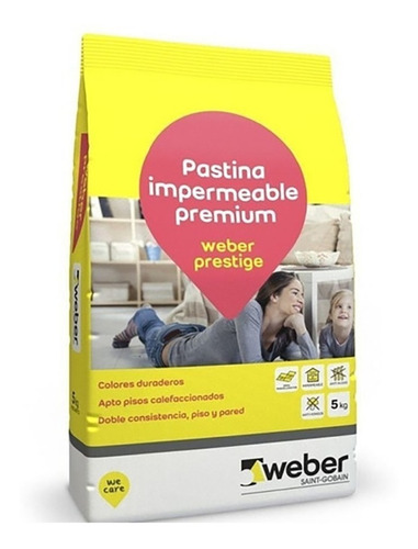 Pastina Weber Prestige Porcelanato 5kg Plomo Sibaco