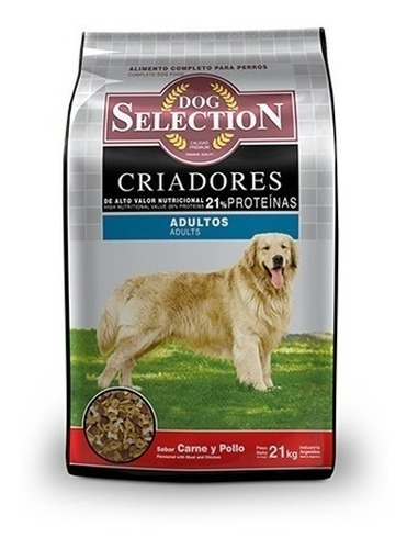 Alimento Dog Selection Criadores para perro adulto de raza mediana y grande sabor carne y vegetales en bolsa de 21 kg