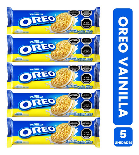 Galletas Oreo Sabor Vainilla - Para Colación (pack 5 Uni)