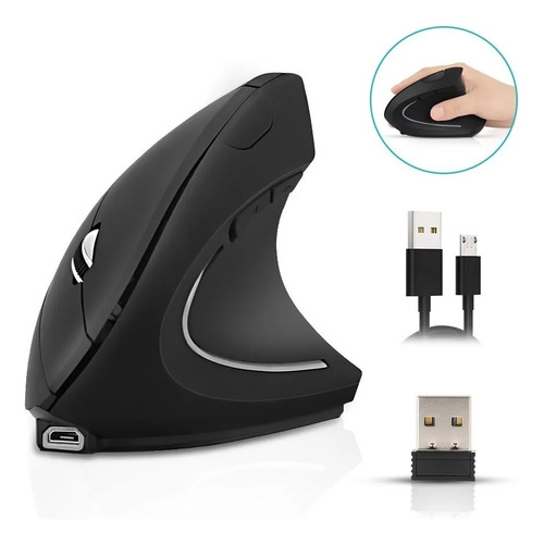 Mouse Vertical Inalámbrico Ergonómico Carga Usb