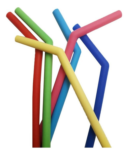Mokasi Popote Silicona Frappe Ecológico 6 Piezas Cepillo