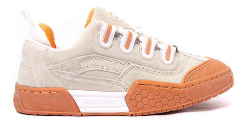 Imagem 2 de 4 de Tenis Qix Hexagon Couro Masculino Streetwear Casual Conforto