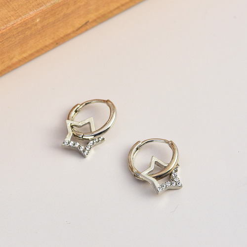 Pendientes Colgantes Con Forma De Estrella De Cristal Para M