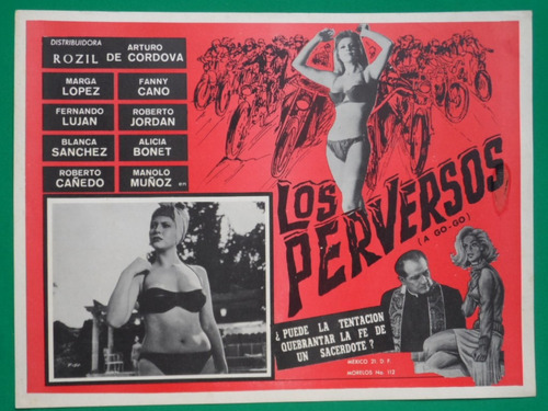 Fanny Cano Sexy Bikini Los Perversos Orig Cartel De Cine