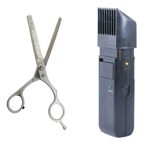 Maquina De Cortar Cabelo E Tesoura De Desbaste 6,5 Polegadas Cor Preto 110v