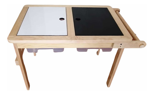 Mesa Sensorial Multifuncional Montessori Con Portarollo