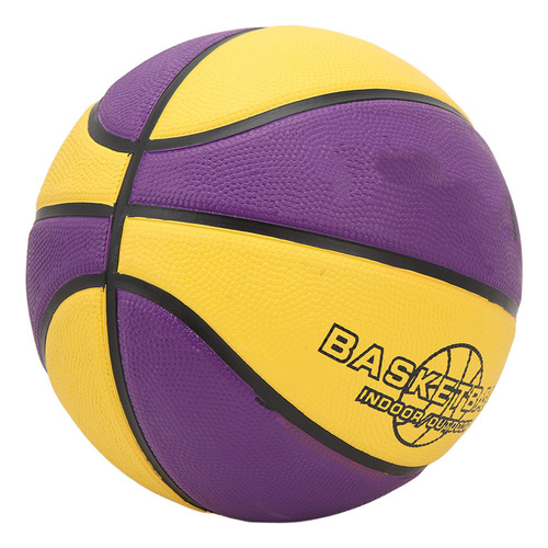 Balón De Baloncesto De Goma, Amarillo Y Morado, Suave Al Tac