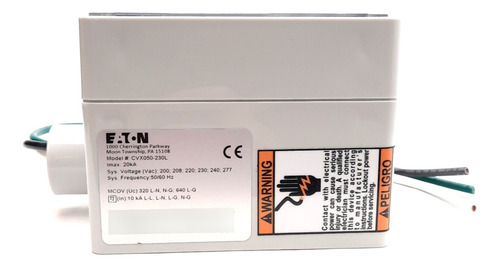 Eaton Cvx050-230l Protective Surge Device Single-phase 2 Sst