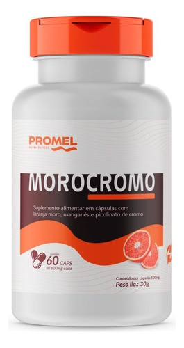 Morosil Morocromo 60caps 600mg Laranja Moro + Cromo  Promel