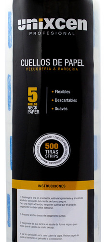 Unixcen Kit Cuello Papel X6 + Cloud Hojas Afeitar X100 3c