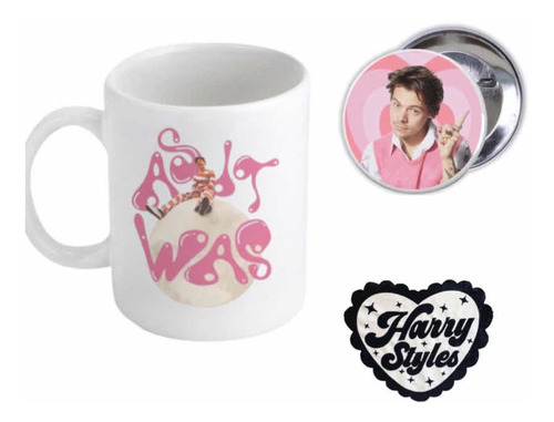 Set Taza Harry Styles Con Sticker Y Pin