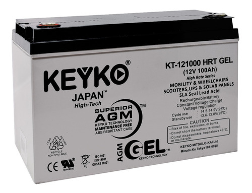 Bateria 12v 100ah Ciclo Profundo Agm Gel Marca Keyko  