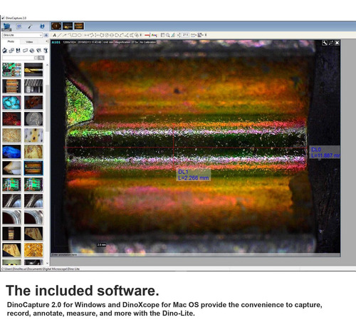 Microscópio Digital Dino-lite Am4113t 1,3 Mp 10x-50x, 220x