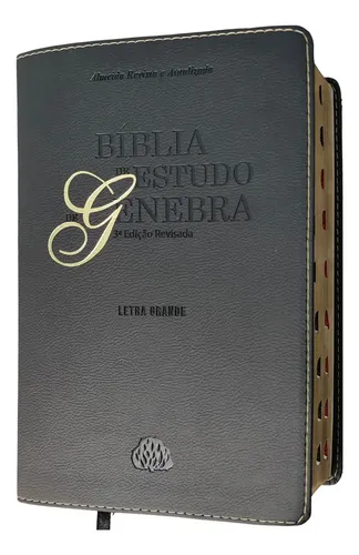 Bíblia Genebra Capa Luxo Preta Ra Com Indice, De João Ferreira De...