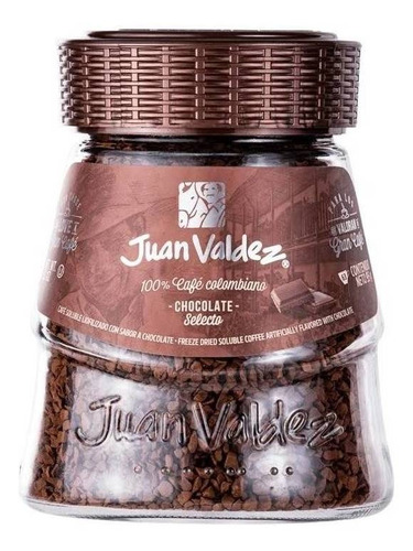 Café Juan Valdéz Liofilizado 95gr Sabor Chocolate 