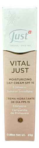 Vital Just Crema Facial Hidratante Dia Fps 15 - 25g Todo Tipo De Piel Día