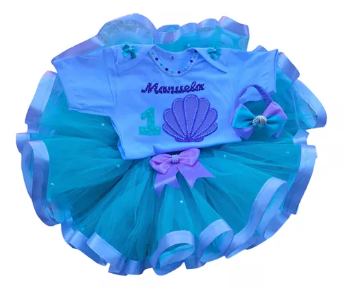 Fantasia Sereia Glamour Infantil _ Body & Saia Tutu