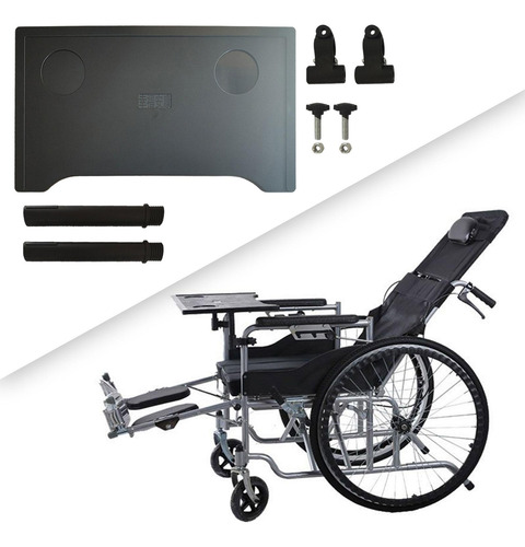Bandeja Para Silla De Ruedas Con 2 Portavasos, Resistente Al