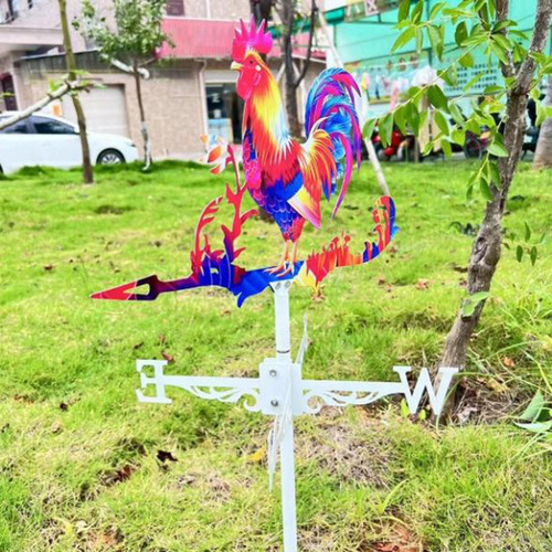 Veleta De Gallo De Hierro, Adorno De Gallo Para Jardín,