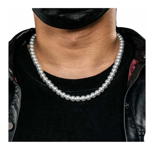 Imagen 1 de 4 de Collar De Perlas Hombre - Mujer 8mm